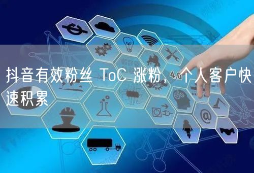 抖音有效粉丝 ToC 涨粉，个人客户快速