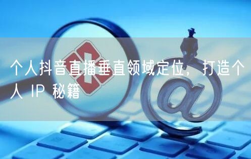 个人抖音直播垂直领域定位，打造个人 IP
