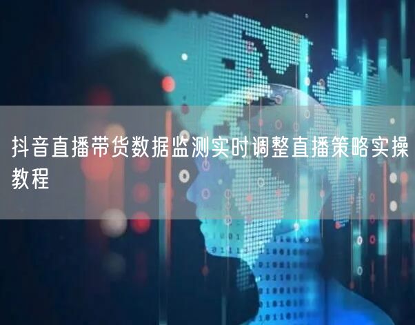 抖音直播带货数据监测实时调整直播策略实操