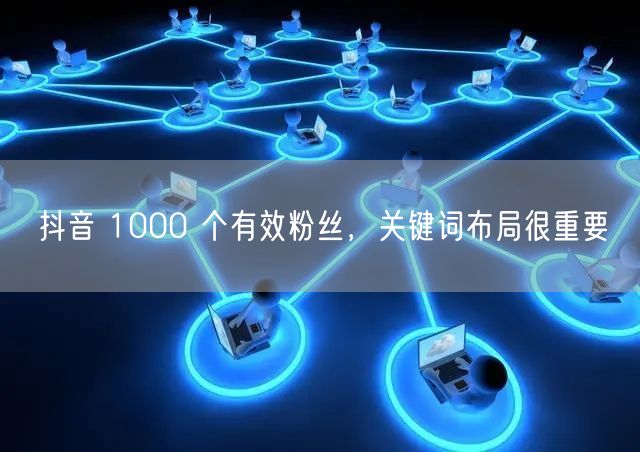 抖音 1000 个有效粉丝，关键词布局很