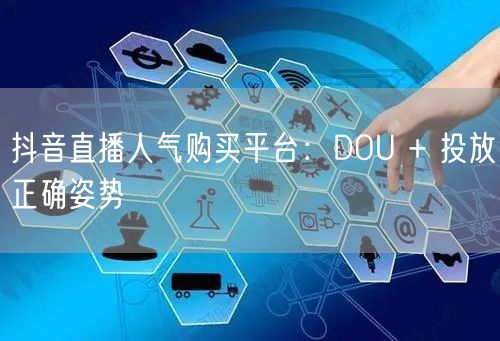 抖音直播人气购买平台：DOU + 投放正
