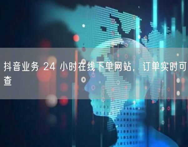 抖音业务 24 小时在线下单网站，订单实