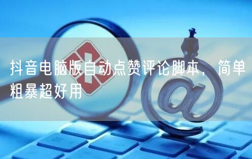 抖音电脑版自动点赞评论脚本，简单粗暴超好