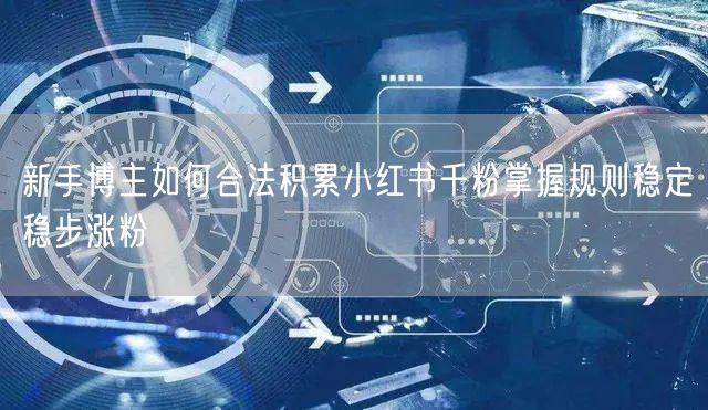 新手博主如何合法积累小红书千粉掌握规则稳
