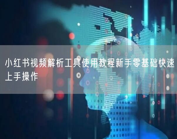 小红书视频解析工具使用教程新手零基础快速