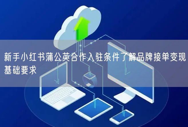 新手小红书蒲公英合作入驻条件了解品牌接单