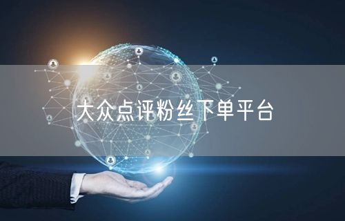 大众点评粉丝下单平台