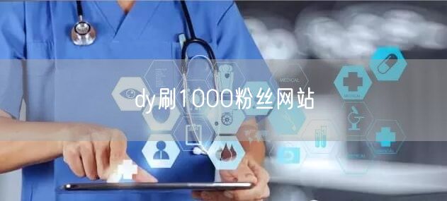dy刷1000粉丝网站