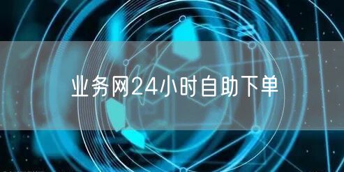 业务网24小时自助下单