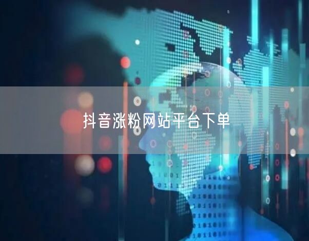 抖音涨粉网站平台下单