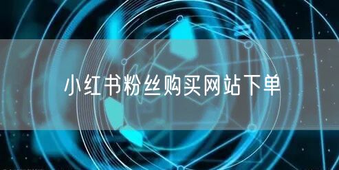 小红书粉丝购买网站下单