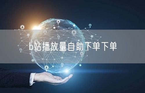 b站播放量自助下单下单