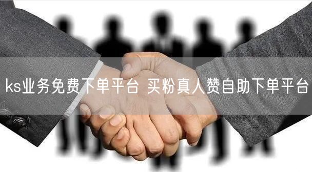 ks业务免费下单平台 买粉真人赞自助下单平台