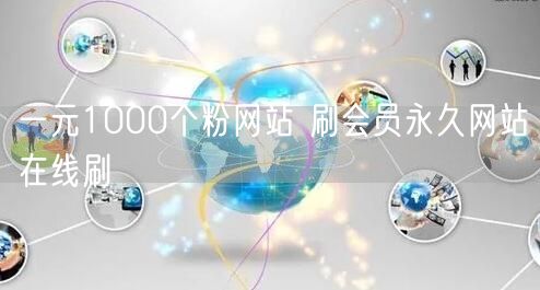 一元1000个粉网站 刷会员永久网站在线刷