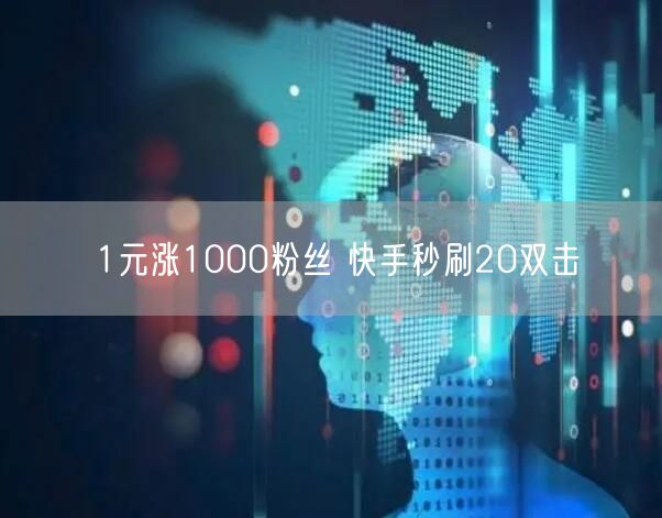 1元涨1000粉丝 快手秒刷20双击